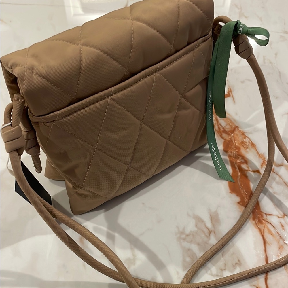 Vera Bradley Tan Quilted Crossbody Bag Baird Hipster in Tiger’s Eye - Picture 3 of 7